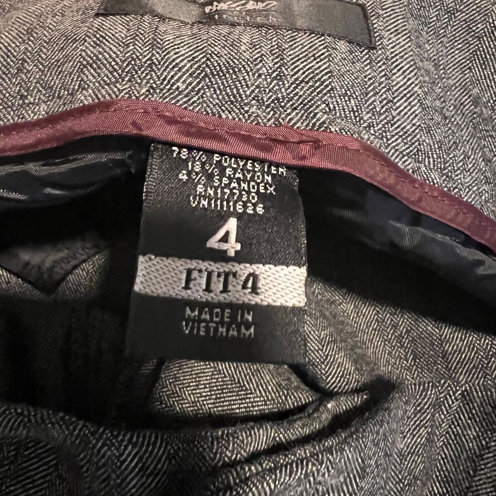 Mossimo Women's Gray Herringbone Dress Pants Professional Trousers Size 4 - Picture 5 of 5